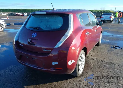 2016 Nissan Leaf S из США, поврежденный, VIN 1N4AZ0CP3GC306417